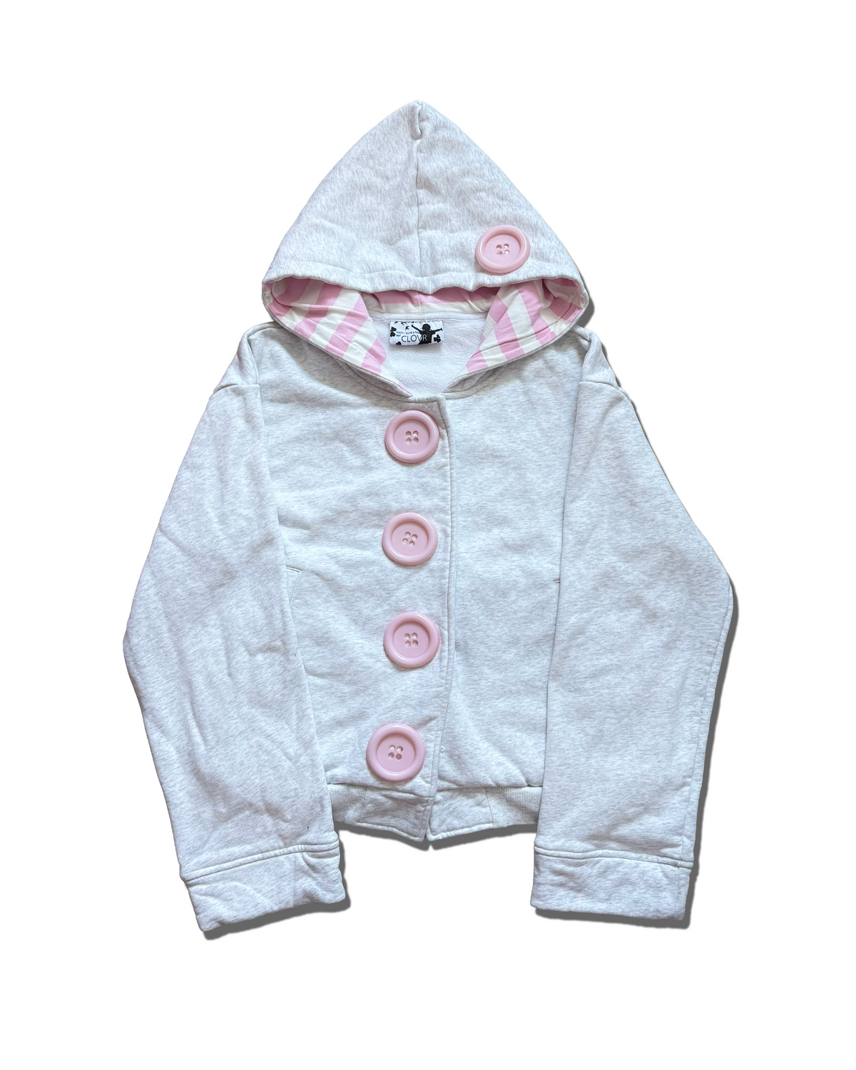 White Button Hoodie