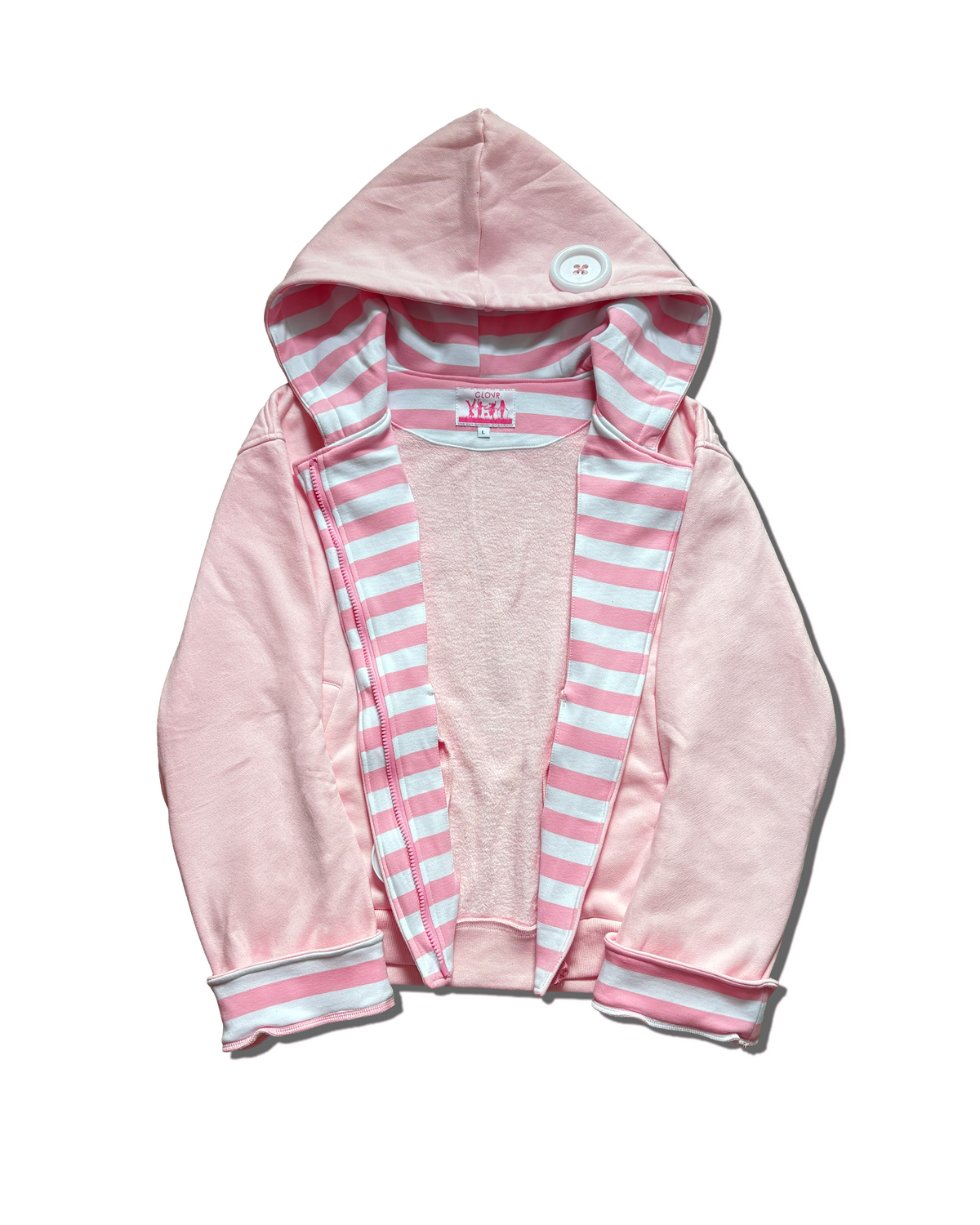 [PRE-ORDER] Big-Button Hoodie (Pink)