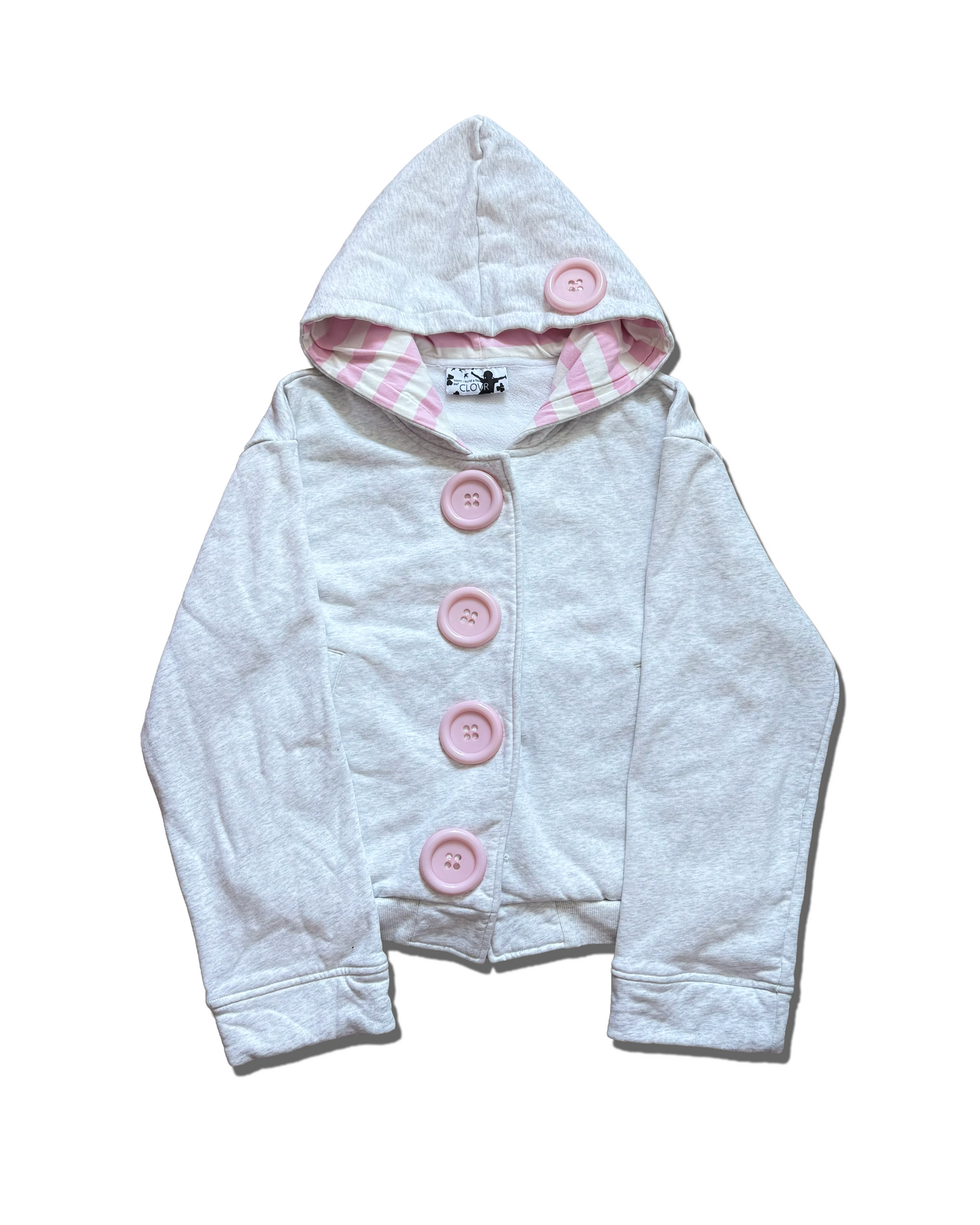 White Button Hoodie