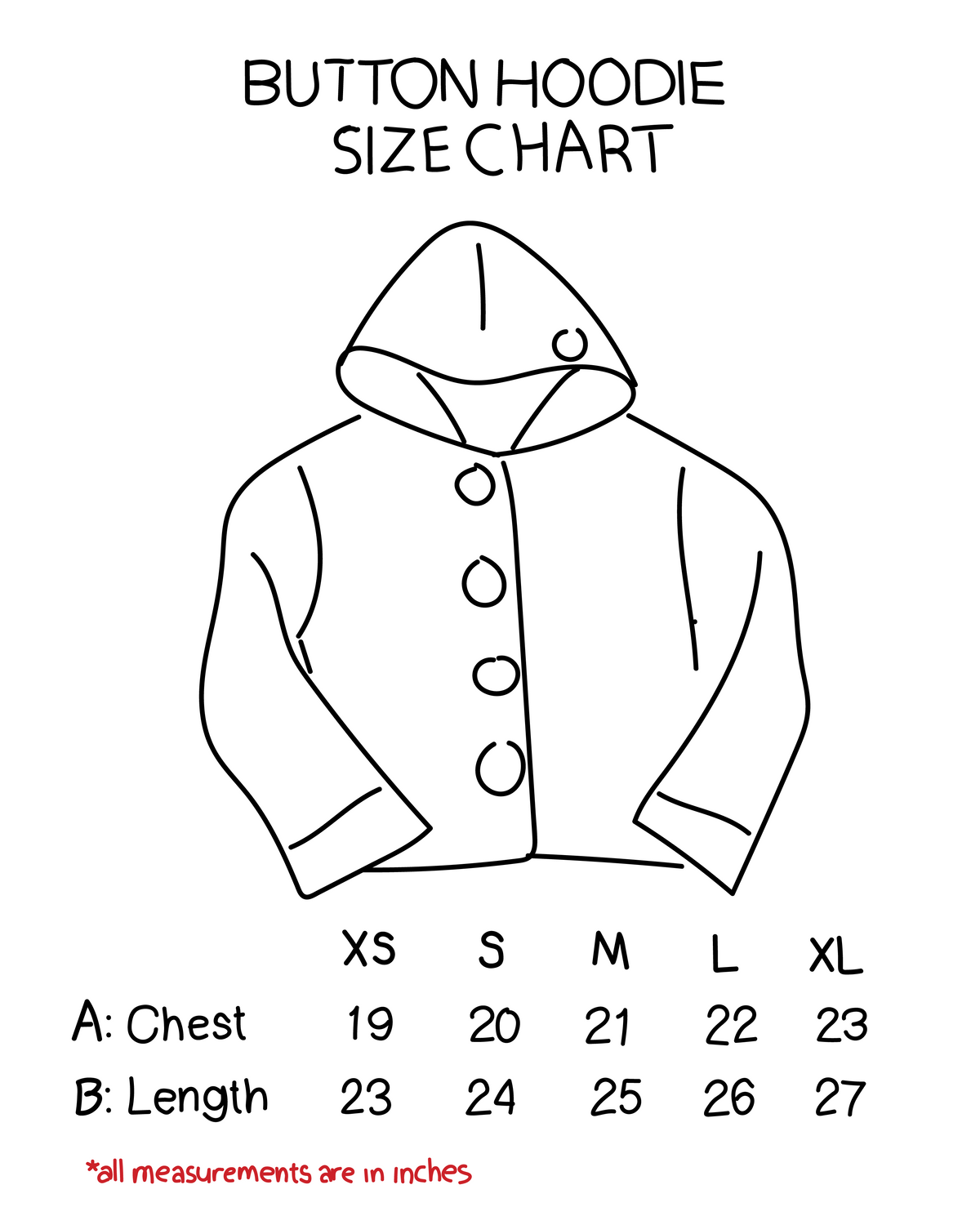 Big-Button Hoodie (Grey)